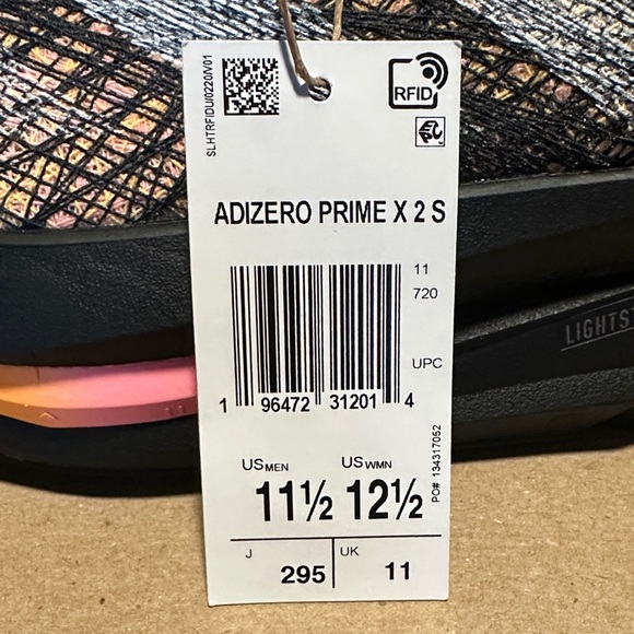 Adidas Adizero Prime X 2.0 Strung Mens Running Shoe Black Spark - Picture 8 of 9